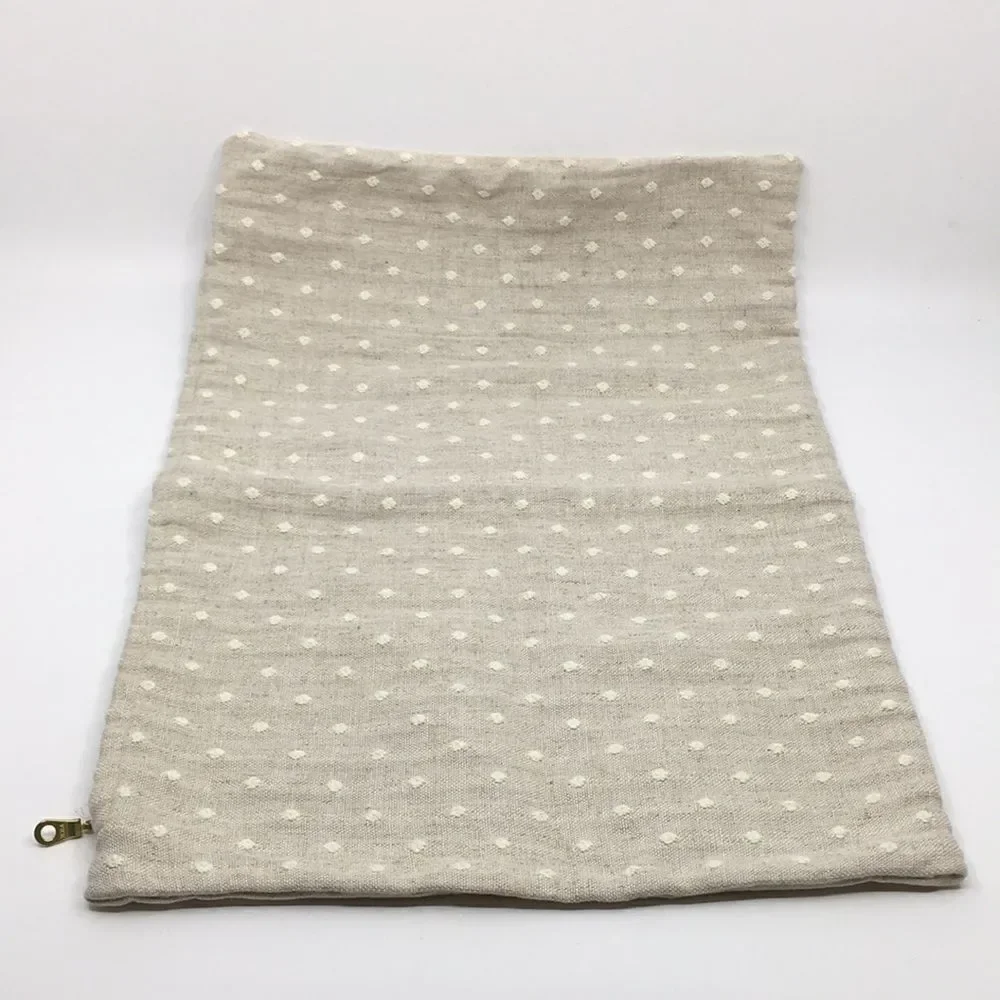 Linen & Ivory Loretta Swiss Dot Pillow Cover 12” x  18”
